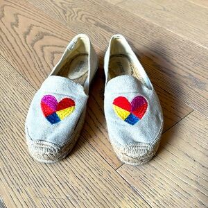 Soludos espadrilles with multi color heart